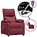 Poltrona Elettrica Reclinabile Rosso Vino In Tessuto - Foto miniatura 2