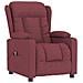 Poltrona Elettrica Reclinabile Rosso Vino In Tessuto - Foto miniatura 3