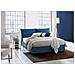 Letto Matrimoniale Antonia, Letto Contenitore Con Rivestimento In Tessuto, 100% Made In Italy, Apertura Frontale, Adatto Per Materasso Cm 160x200, Blu - Foto miniatura 1