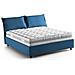 Letto Matrimoniale Antonia, Letto Contenitore Con Rivestimento In Tessuto, 100% Made In Italy, Apertura Frontale, Adatto Per Materasso Cm 160x200, Blu - Foto miniatura 2