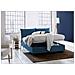 Letto Matrimoniale Antonia, Letto Contenitore Con Rivestimento In Tessuto, 100% Made In Italy, Apertura Frontale, Adatto Per Materasso Cm 160x200, Blu - Foto miniatura 3