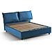 Letto Matrimoniale Antonia, Letto Contenitore Con Rivestimento In Tessuto, 100% Made In Italy, Apertura Frontale, Adatto Per Materasso Cm 160x200, Blu - Foto miniatura 4