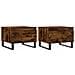Tavolini Salotto 2pz Rovere Fumo 50x46x35 Cm Legno Multistrato - Foto miniatura 2