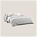 Callisto Divano Letto Matrimoniale In Tessuto Morbido Impermeabile T02 208L x 96P x 97,5H cm Grigio Chiaro - Foto miniatura 2