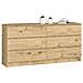 Cassettiera K160, 6 cassetti, 160x40x77 cm, Colore Quercia Artisan - Foto miniatura 1