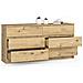 Cassettiera K160, 6 cassetti, 160x40x77 cm, Colore Quercia Artisan - Foto miniatura 2