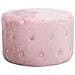 Pouf Seduta Rotondo 67 Cm Rivestito In Velluto Morbido E Colorato Softy - Pink - Foto miniatura 1