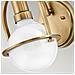 Applique Industrial Nordico Somerset Acciaio Ottone Antico 1 Luce E27 - Foto miniatura 3