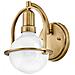 Applique Industrial Nordico Somerset Acciaio Ottone Antico 1 Luce E27 - Foto miniatura 1