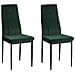 Kelly Set Di 2 Sedie Da Pranzo Imbottite In Velluto Verde - Foto miniatura 1