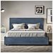 Letto Contenitore Imbottito 140x200 Microfibra Blu Mika - Foto miniatura 4