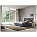 Letto Contenitore Imbottito 140x200 Microfibra Blu Mika - Foto miniatura 5