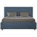 Letto Contenitore Imbottito 140x200 Microfibra Blu Mika - Foto miniatura 1