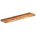 Mensola A Muro 80x20x3,8cm Rettangolare Legno Acacia Bordi Vivi - Foto miniatura 3