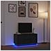 Mobile Porta TV con Luci LED Rovere Nero 100x41x50 cm - Foto miniatura 7