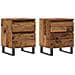 Comodini 2pz Legno Antico 40x35x50 Cm In Legno Multistrato - Foto miniatura 2