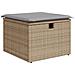 Set Divano da Giardino a 9 Pezzi con Cuscini Rattan Polietilene Beige - Foto miniatura 7