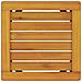 Lettini prendisole  2 pz con tavolo e cuscini in legno massello di acacia, Lettino prendisole  con cuscini panna in legno massello di acacia, Tavolino da giardino  35x35x34 cm in legno massello di acacia - Foto miniatura 7