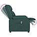 Poltrona Elettrica Reclinabile Verde Scuro in Tessuto - Foto miniatura 7
