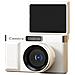 Fotocamera Digitale Retrò Ad Alta Risoluzione Con Doppia Lente, Zoom Ottico 5x E Schermo Lcd Da 2.4"" White - Foto miniatura 1