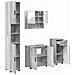Set di mobili per il bagno 4 pcs Grigio sonoma 61 x 35 x 64 cm - Foto miniatura 1