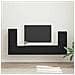 Set mobile TV 4 pcs Nero Legno multistrato - Foto miniatura 2