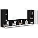 Set mobile TV 4 pcs Nero Legno multistrato - Foto miniatura 3