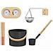 Set di Accessori per Sauna 5 pcs Nero - Foto miniatura 4