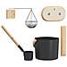 Set di Accessori per Sauna 5 pcs Nero - Foto miniatura 5