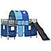 Struttura del letto loft per bambini Nero e Blu 90 x 200 cm - Foto miniatura 1