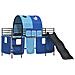 Struttura del letto loft per bambini Nero e Blu 90 x 200 cm - Foto miniatura 4