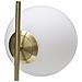 Lampada Da Tavolo Glamy Low In Metallo Dorato Con Sfera In Vetro Bianco - Foto miniatura 3