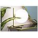 Lampada Da Tavolo Glamy Low In Metallo Dorato Con Sfera In Vetro Bianco - Foto miniatura 4