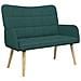 Sofa a Due Posti Verde Scuro 115 x 61 x 87 cm Tessuto - Foto miniatura 1