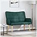 Sofa a Due Posti Verde Scuro 115 x 61 x 87 cm Tessuto - Foto miniatura 2