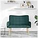 Sofa a Due Posti Verde Scuro 115 x 61 x 87 cm Tessuto - Foto miniatura 3