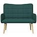 Sofa a Due Posti Verde Scuro 115 x 61 x 87 cm Tessuto - Foto miniatura 4