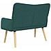 Sofa a Due Posti Verde Scuro 115 x 61 x 87 cm Tessuto - Foto miniatura 6