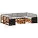 Set divani con cuscino 10 pcs Naturale e Grigio Chiaro - Foto miniatura 1