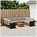 Set divani con cuscino 10 pcs Naturale e Grigio Chiaro - Foto miniatura 2