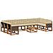 Set di divani da esterno con cuscino 11 pcs Naturale e Beige - Foto miniatura 1