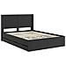 Struttura del letto con stoccaggio e testata Nero 140 x 190 cm - Foto miniatura 6