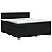 Letto box spring con materasso Nero 140 x 200 cm Tessuto - Foto miniatura 1