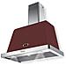 Cappa Dolcevita 90 a Parete da 90 cm Aspirante Colore Borgogna / Acciaio Inox - Foto miniatura 1