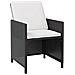 Set Mobili Per Esterni 33 Pz Nero Polyrattan E Legno Di Acacia - Foto miniatura 2