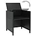 Set Mobili Per Esterni 33 Pz Nero Polyrattan E Legno Di Acacia - Foto miniatura 6