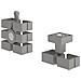 Addit Vertebra Passacavi Sit-stand - Set Magnetico 382 Colore Argento - Foto miniatura 1