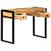 Scrivania Con 2 Cassetti 110x50x77 Cm Legno Massello Di Mango - Foto miniatura 2