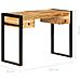 Scrivania Con 2 Cassetti 110x50x77 Cm Legno Massello Di Mango - Foto miniatura 5