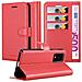 Custodia Compatibile Con Samsung Galaxy S20 Ultra In Rosso Carminio - Coperchio Protettiva Con Chiusura Magnetica, Funzione Stand E Tasca Per Le Carte - Foto miniatura 1